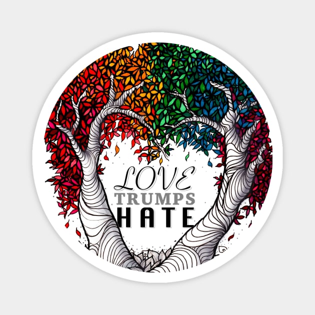 Love trumps hate Magnet by selandrian